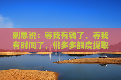 别总说：等我有钱了，等我有时间了，桃多多额度提取就能解决问题 第1张