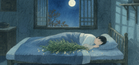 秋水蹉跎渐凝滞，寒露节前枕艾眠