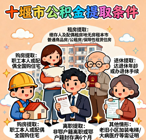 十堰公积金提取需要哪些条件才可以？